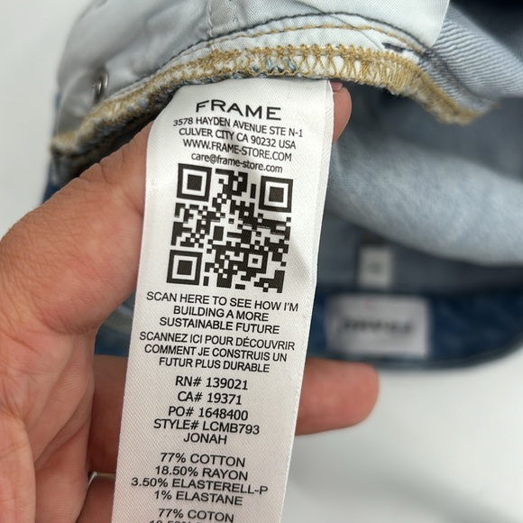 FRAME LE CROP MINI BOOT MID RISE JEANS 34 - Picture 9 of 13